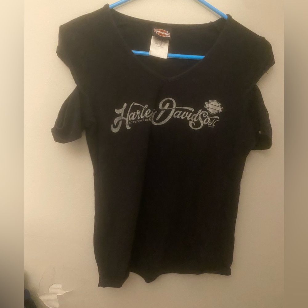 Harley Davidson cold shoulder tee